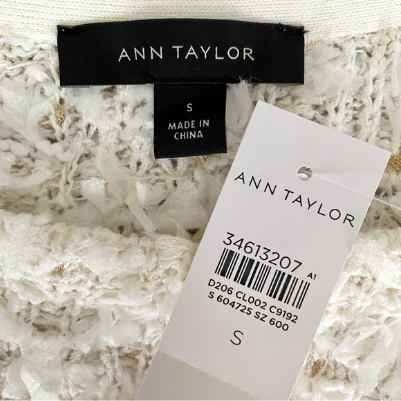 NWT Shimmer Textured Tweed Sweater Shell - Picture 8 of 9